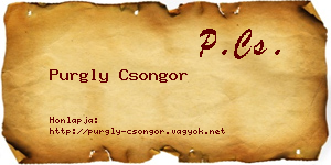 Purgly Csongor névjegykártya